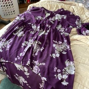 Brand new floral sheer blouse